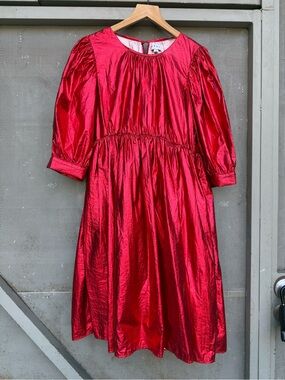 Wray Nan Mini Dress in Red Lamé